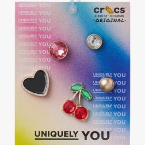 Crocs Shoe Charms, 5 Pack, Elevated, Red, multicolor